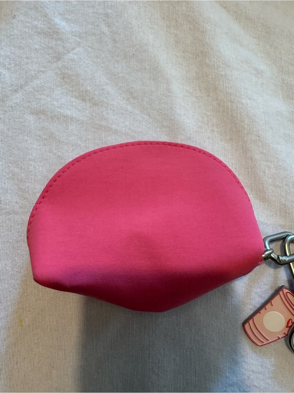 Starbucks Hot Pink Zip Wristlet Coin Pouch with Strawberry Tag - Picture 2 of 4